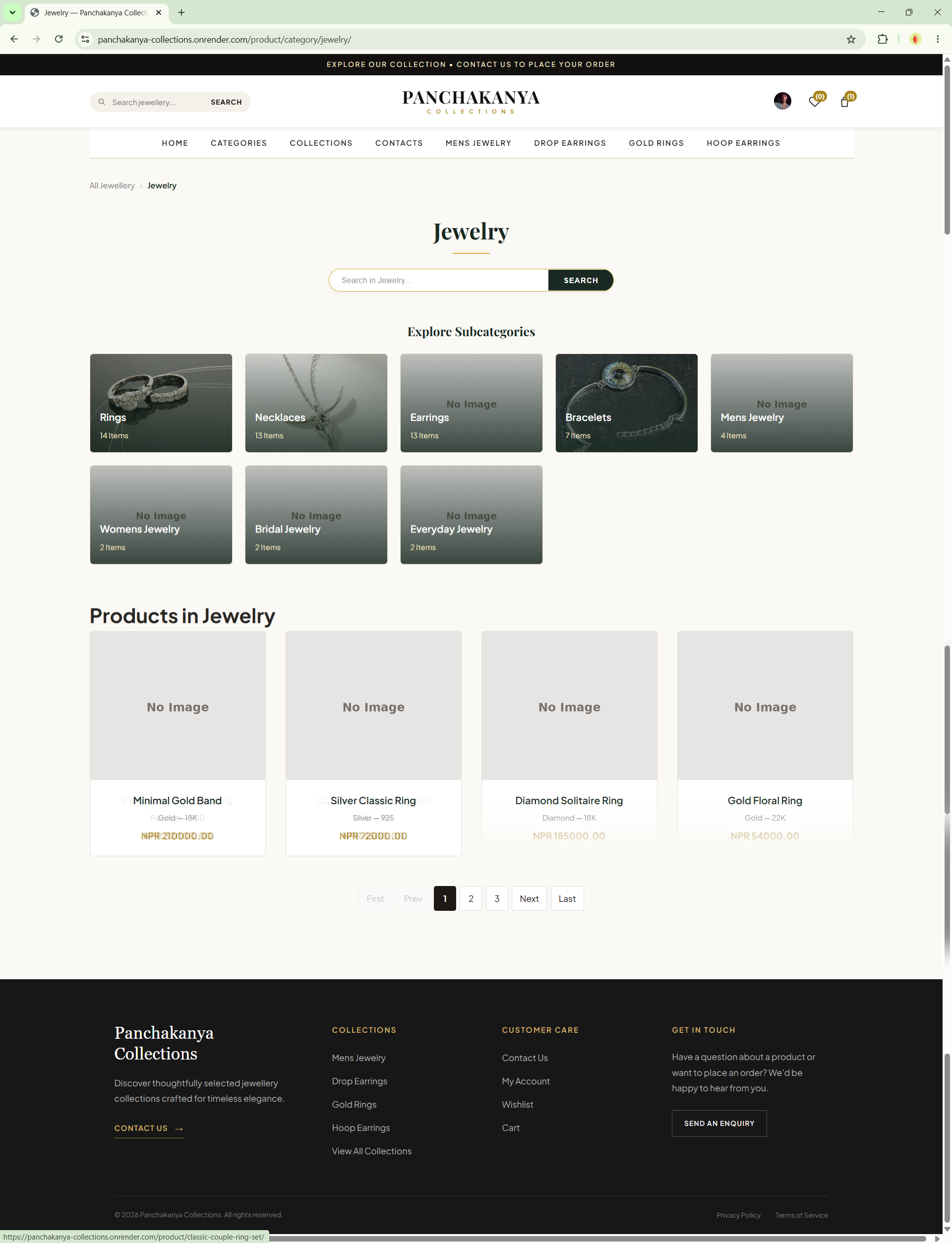 Panchakanya Collections category page